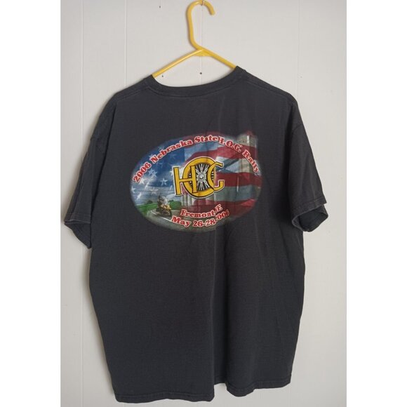 Vintage 2006 Nebraska State H.O.G. Rally Black Short Sleeve Tshirt Men's Size XL - Picture 6 of 7